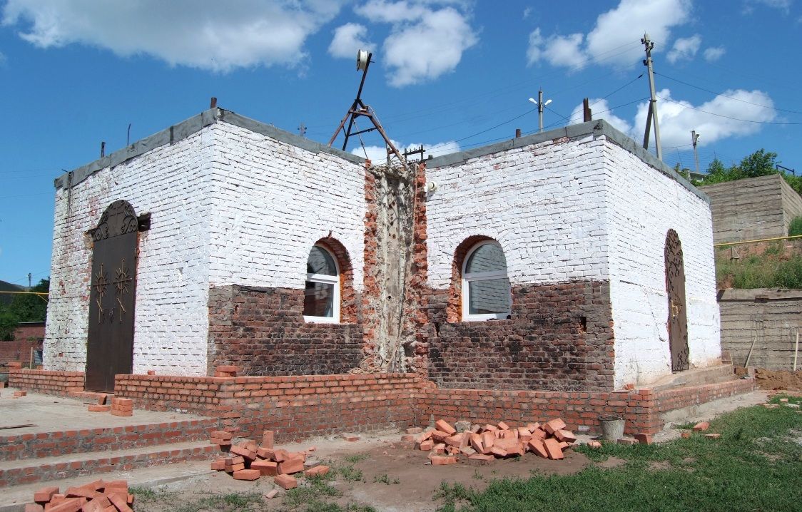 Церковь Сергия Радонежского, Бузулук (Бузулукский район, Оренбургская область). документальные фотографии, Строящийся  храм  Сергия  Радонежского  в  Бузулуке  