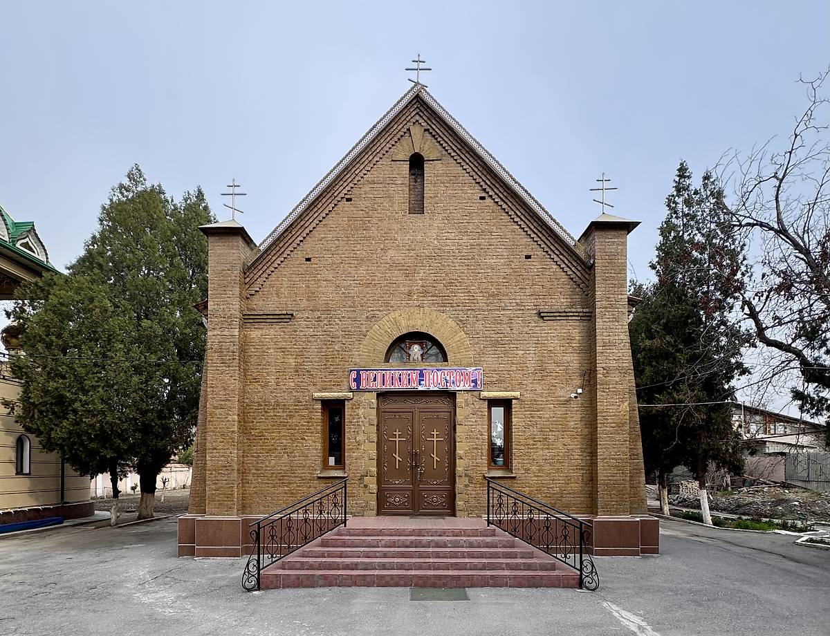 Вид с запада, фасады. Церковь Сергия Радонежского, Фергана (Новый Маргелан, Скобелев) (Узбекистан, Прочие страны)