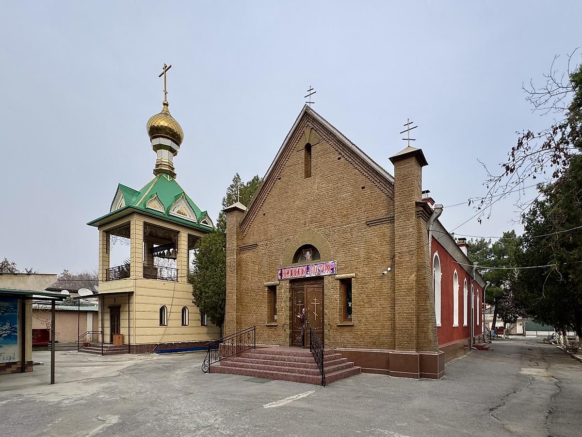 Вид с юго-запада, фасады. Церковь Сергия Радонежского, Фергана (Новый Маргелан, Скобелев) (Узбекистан, Прочие страны)