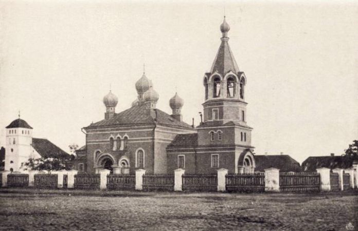 Церковь Владимира равноапостольного, Кретинга (Клайпедский уезд, Литва). архивная фотография, Частная коллекция. Фото 1916 г.