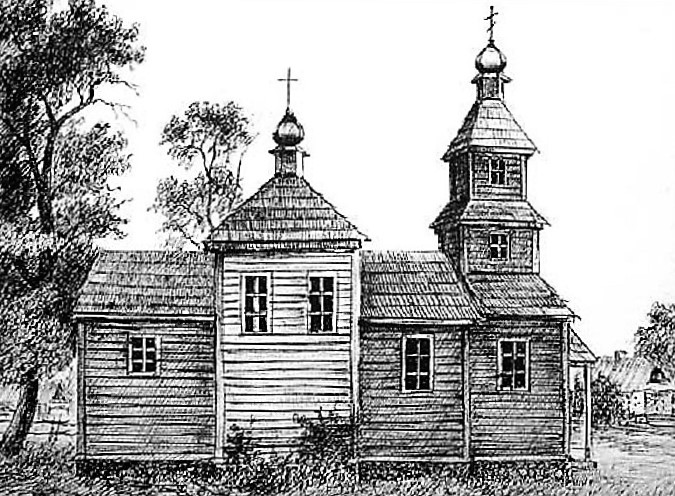 Церковь Параскевы Пятницы, Качановичи (Пинский район, Беларусь, Брестская область). графика