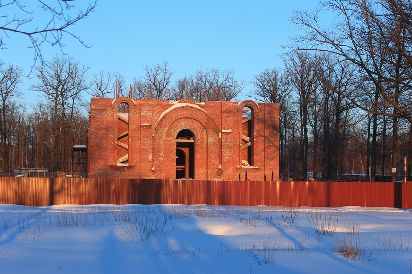 Церковь Рождества Христова (строящаяся), Котовск (Котовск, город, Тамбовская область). документальные фотографии, Западный фасад. По состоянию на март 2018 г. строительные работы не ведутся