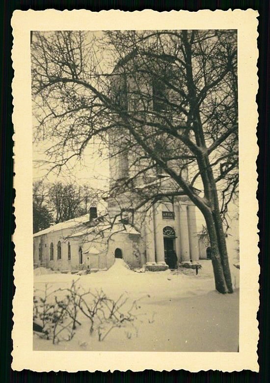 Фото 1941 г. с аукциона e-bay.de, архивная фотография. Церковь Григория Богослова, Подберезье (Новгородский район, Новгородская область)
