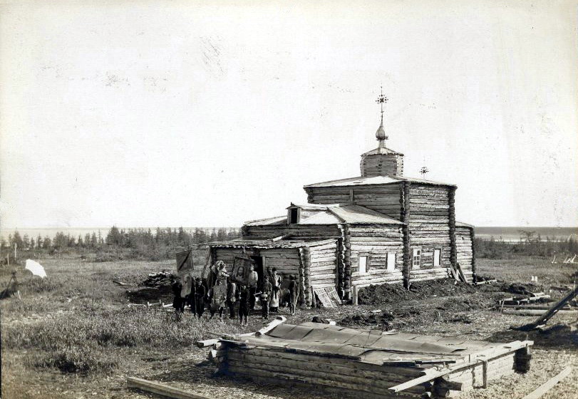 Хатанга. Церковь Богоявления Господня (старая). архивная фотография, Фото 1905 года