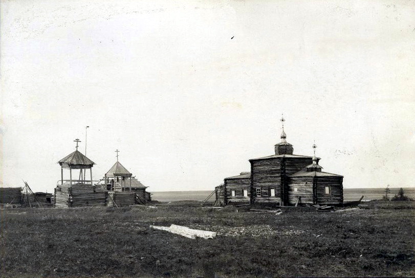 Хатанга. Церковь Богоявления Господня (старая). архивная фотография, Фото 1905 года