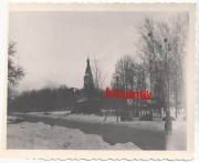 Церковь Смоленской иконы Божией Матери, Храм после подрыва купола. Фото 1942 г. с аукциона e-bay.de<br>, Климов Завод, Юхновский район, Калужская область