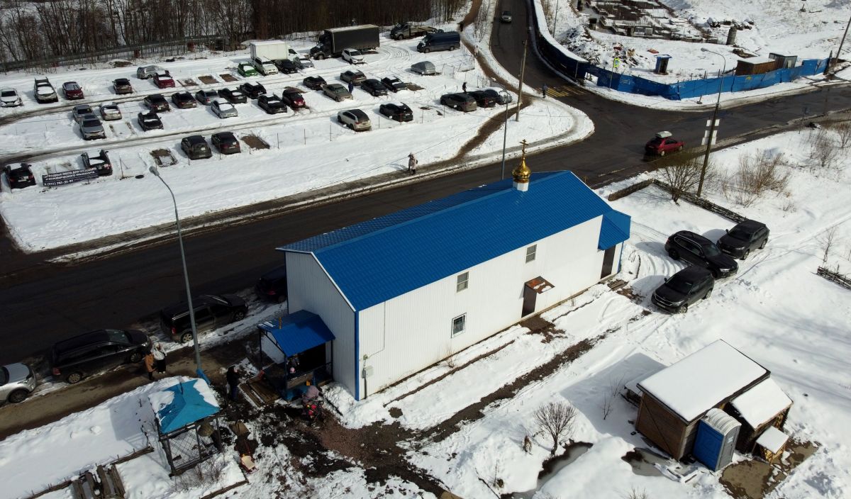 Церковь Ольги равноапостольной (временная), Новое Девяткино (Всеволожский район, Ленинградская область). фасады