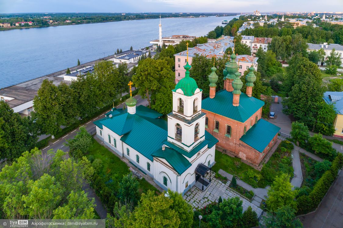 Храмовый комплекс Благовещенской слободы, Ярославль (Ярославль, город, Ярославская область). общий вид в ландшафте