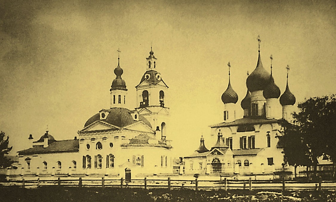 Храмовый комплекс Вознесенского прихода, Ярославль (Ярославль, город, Ярославская область). архивная фотография, Церкви Вознесенского прихода, вид с юго-востока