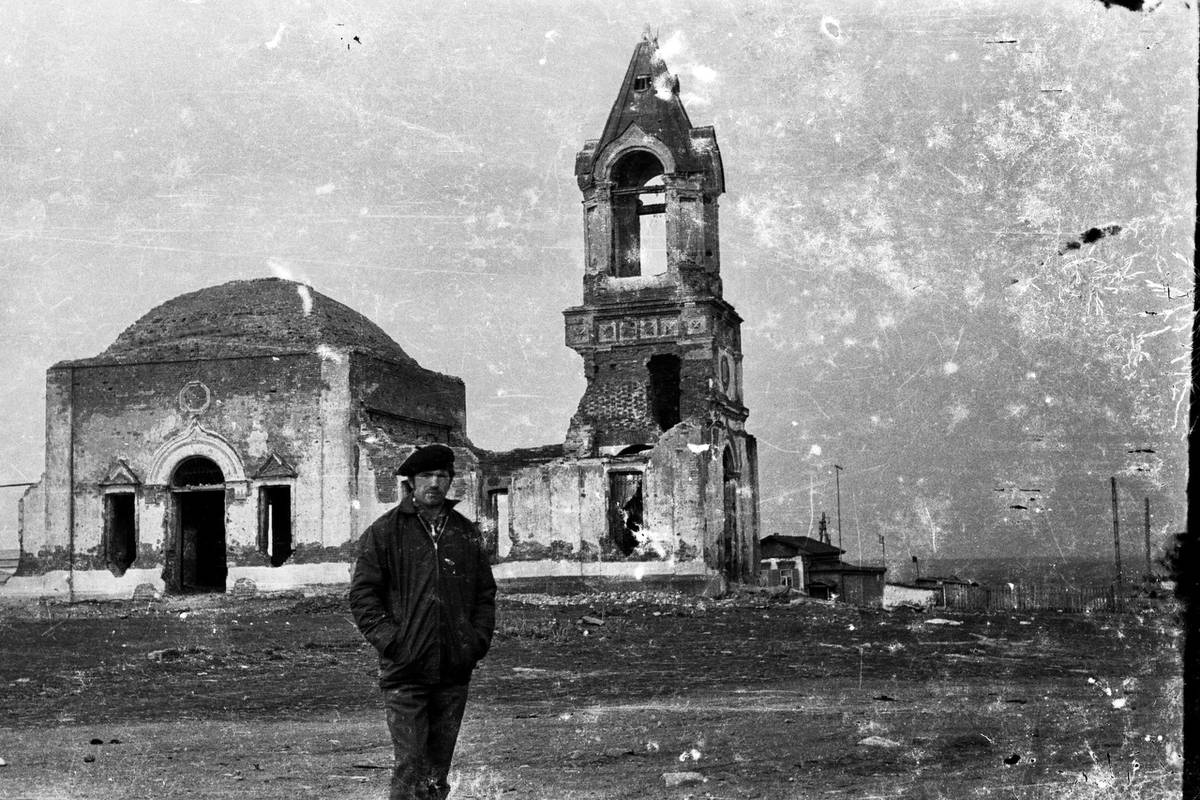 Церковь Михаила Архангела, Большое Баландино (Сосновский район, Челябинская область). архивная фотография, Фото советского периода