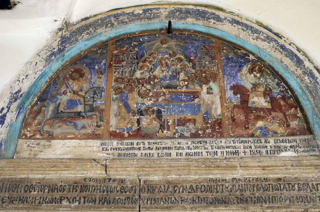 Собор Успения Пресвятой Богородицы, Берат (Албания, Прочие страны). архитектурные детали, фреска над входом