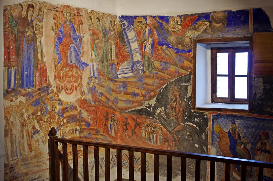 Берат. Собор Успения Пресвятой Богородицы. интерьер и убранство, фрески на втором этаже