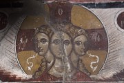 Монастырь Преображения Господня, Образ трехликого Христа. Роспись над алтарем. 1535-1545 г. Мастер Онуфрий<br>, Зрзе, Северная Македония, Прочие страны