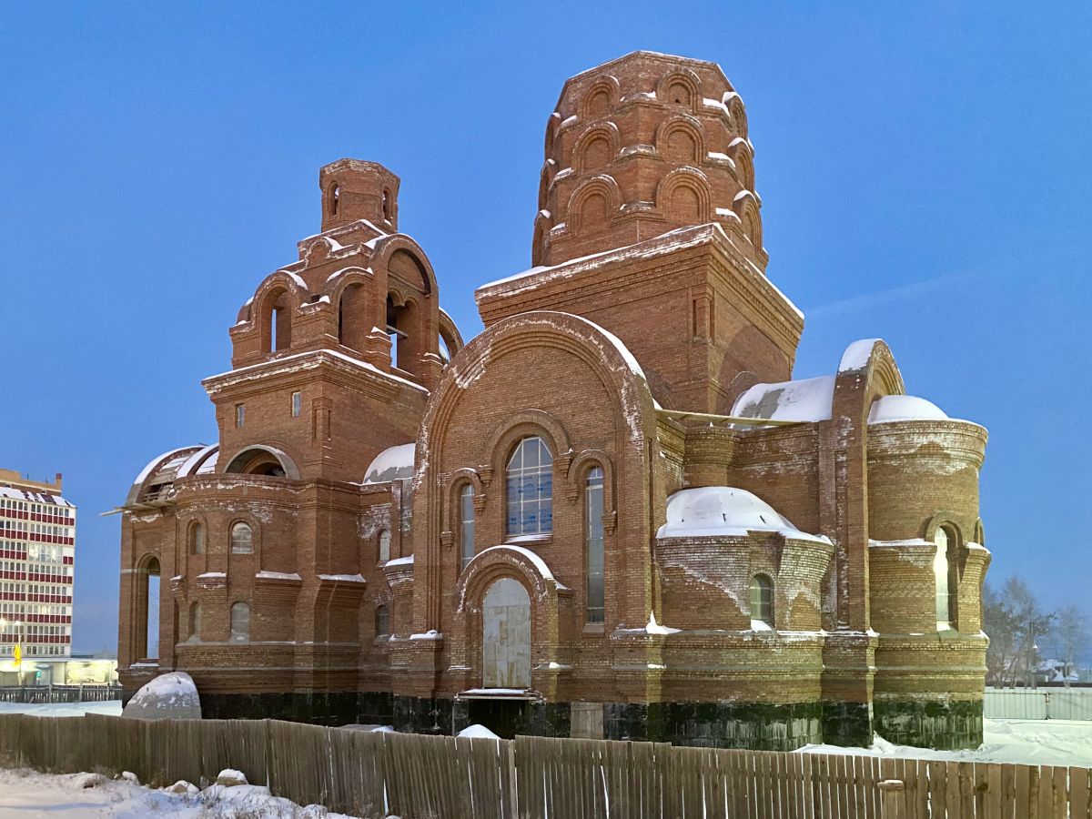 Церковь Троицы Живоначальной (строящаяся), Назарово (Назарово, город, Красноярский край). документальные фотографии, Строительство, вид с ЮВ