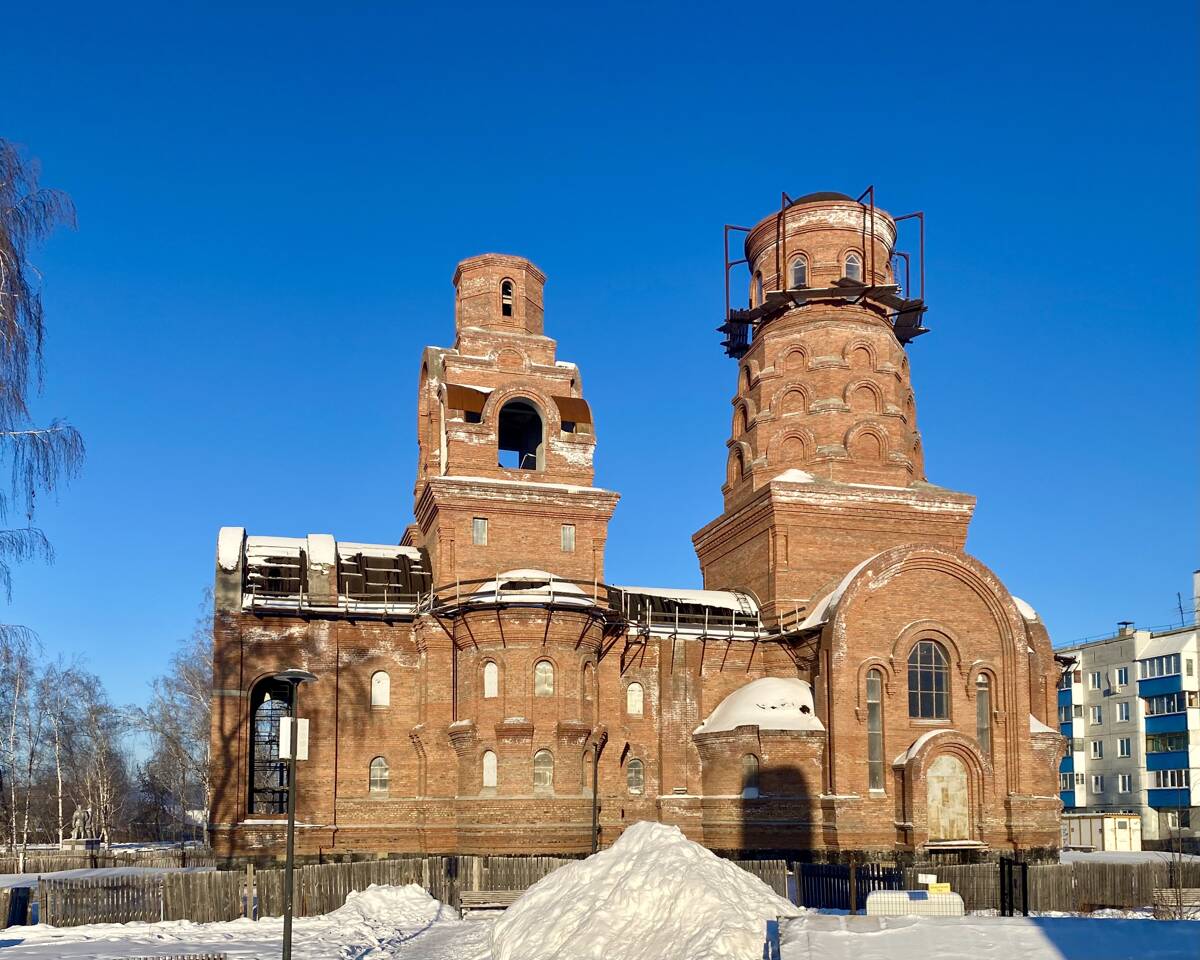 Церковь Троицы Живоначальной (строящаяся), Назарово (Назарово, город, Красноярский край). документальные фотографии, Вид с юга