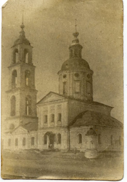 Кинобол. Церковь Троицы Живоначальной. архивная фотография, Частная коллекция. Фото 1910-х годов