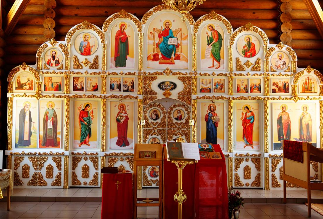 Церковь Бориса и Глеба, Баган (Баганский район, Новосибирская область). интерьер и убранство, иконостас