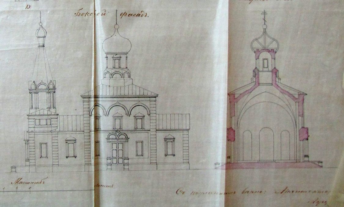Церковь Михаила Архангела, Бородиновка (Варненский район, Челябинская область). архивная фотография, Старинный план