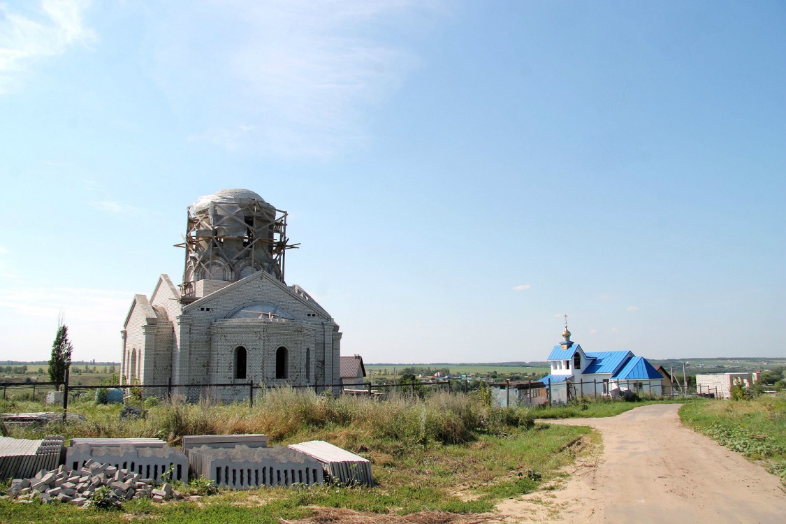 Церковь Покрова Пресвятой Богородицы, Ендовище (Семилукский район, Воронежская область). документальные фотографии, новый и старый храм