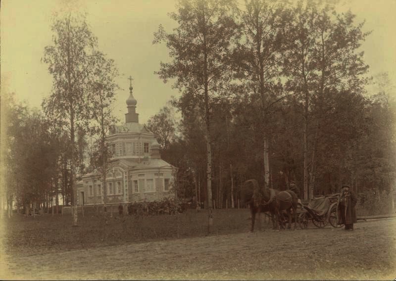 Церковь Александра Невского (каменная), Кончанское-Суворовское (Боровичский район, Новгородская область). архивная фотография, Частная коллекция. Фото 1900-х годов