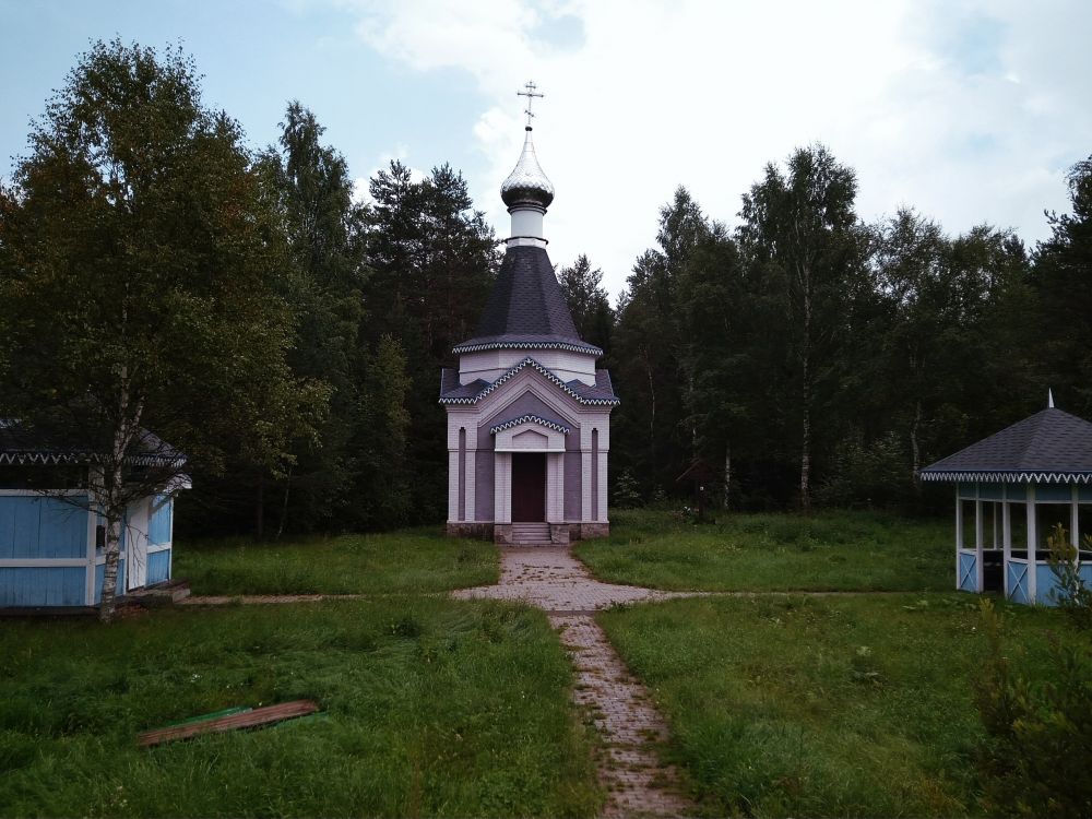 Часовня Тихона Луховского, Тимирязево (Лухский район, Ивановская область). общий вид в ландшафте