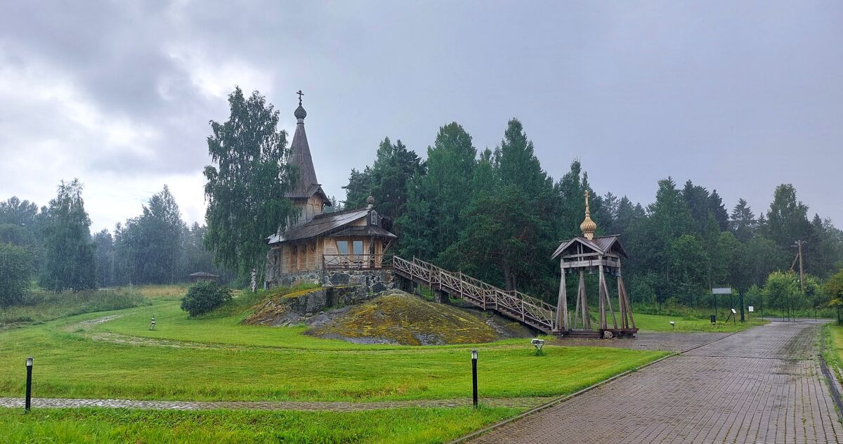 Церковь Александры Римской, Ниэмелянхови (Сортавальский район, Республика Карелия). общий вид в ландшафте