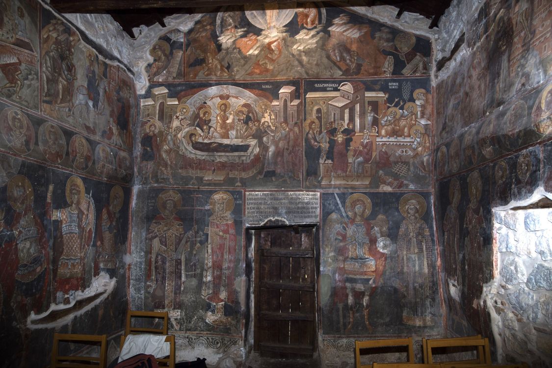 Церковь Афанасия Великого, Кастория (Эпир и Западная Македония, Греция). интерьер и убранство, фрески западной стены