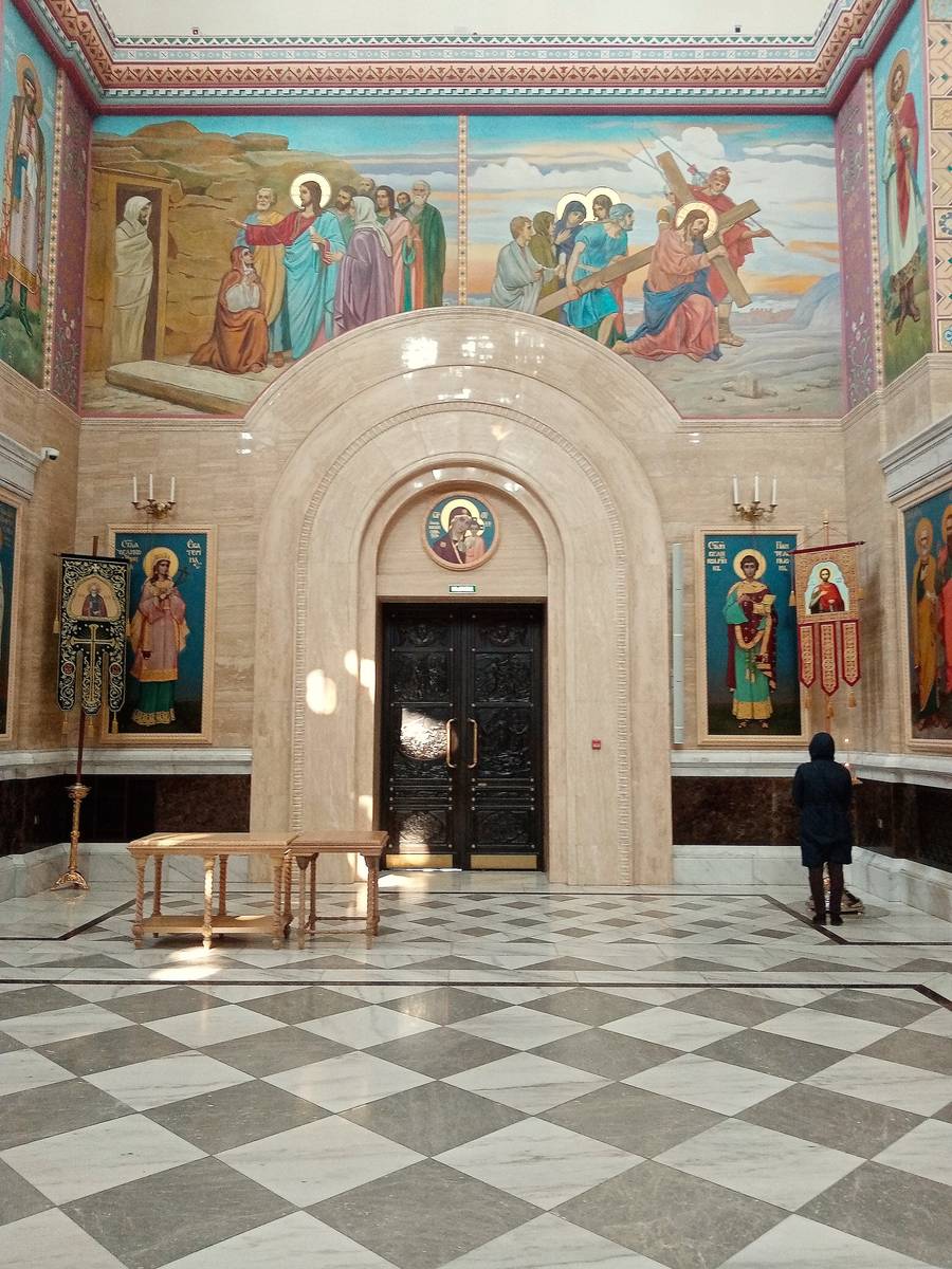 Кафедральный собор Преображения Господня, Владивосток (Владивосток, город, Приморский край). интерьер и убранство, Росписи северной стены собора