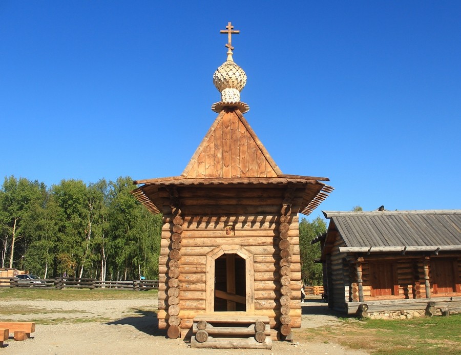 Часовня Николая Чудотворца в комплексе Илимского острога, Тальцы (Иркутский район, Иркутская область). фасады