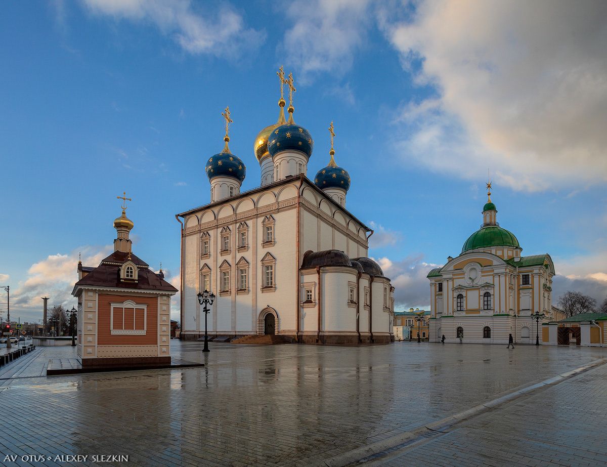 общий вид в ландшафте. Собор Преображения Господня (новый), Тверь (Тверь, город, Тверская область)