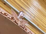 Церковь Богоявления Господня (новая), Херувим над проёмом из трапезной в основной объём<br>, Прислониха, Карсунский район, Ульяновская область