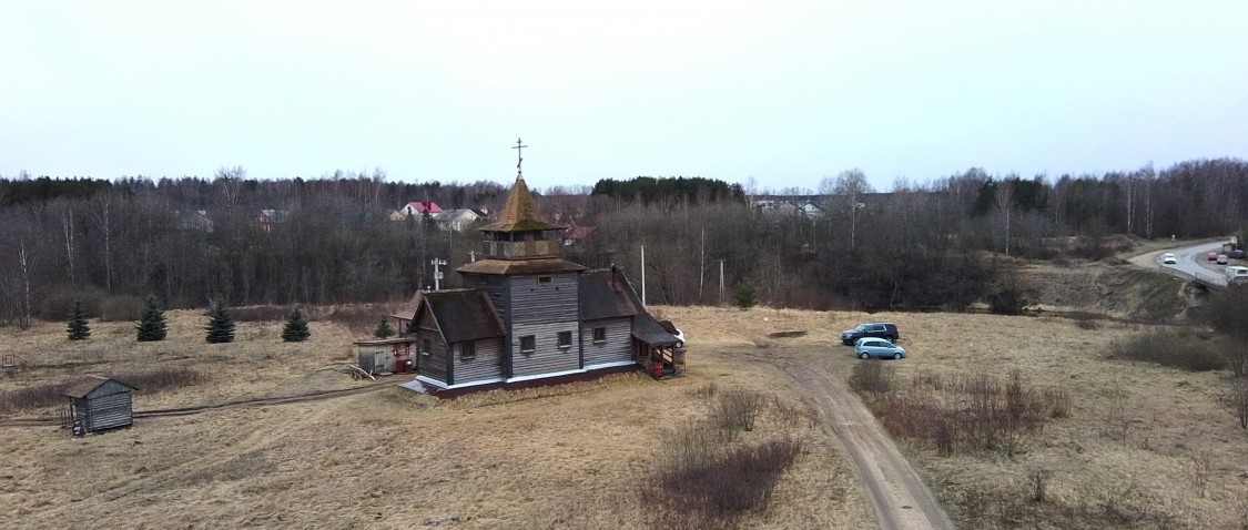 Церковь Сергия Радонежского, Анненское, урочище (Кировский район, Ленинградская область). общий вид в ландшафте