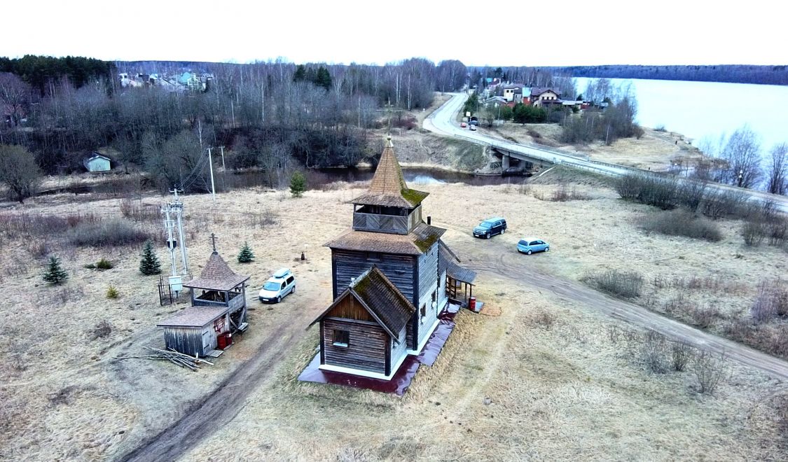 Церковь Сергия Радонежского, Анненское, урочище (Кировский район, Ленинградская область). общий вид в ландшафте