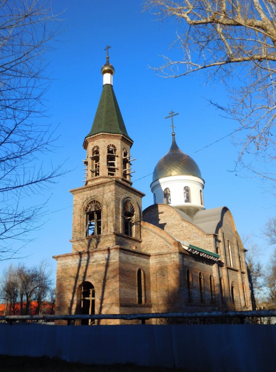 Церковь Амвросия Оптинского, Стройкерамика (Волжский район, Самарская область). фасады, строительство  храма