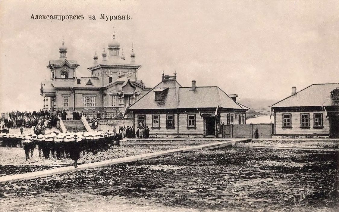 Церковь Николая Чудотворца (старая), Полярный (Александровск, ЗАТО, Мурманская область). архивная фотография, Александровск на Мурмане. Открытое письмо; фототипия Шерер, Набгольц и Ко., Москва, 1907