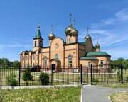 Церковь Петра и Павла (новая), Вид со входа на территорию храма<br>, Шушенское, Шушенский район, Красноярский край