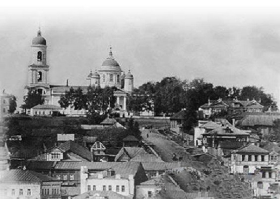 Собор Покрова Пресвятой Богородицы (старый), Лукоянов (Лукояновский район, Нижегородская область). архивная фотография, Частная коллекция. Фото 1910-х годов