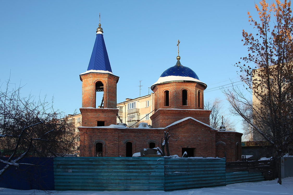 Курган. Церковь Рождества Пресвятой Богородицы в Заозёрном (строящаяся). фасады