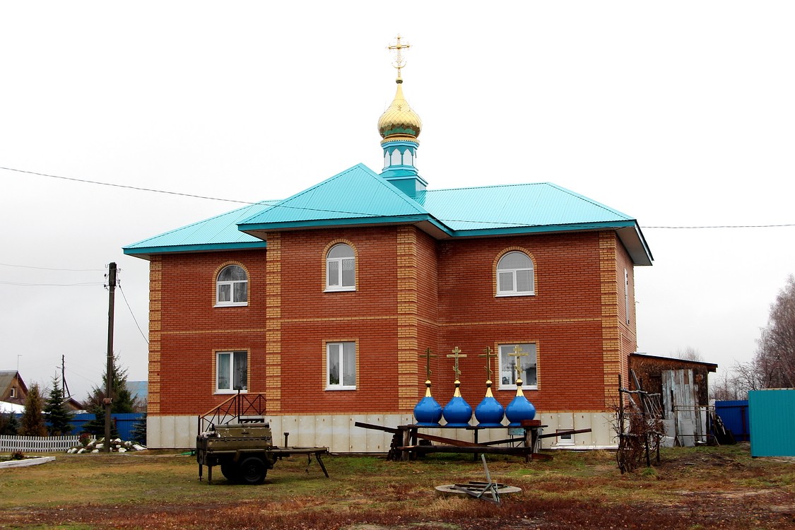 Эмеково. Домовая церковь Сергия Радонежского (строящаяся). фасады, В здании будет размещаться воскресная школа и трапезная, в цокольном этаже – церковь Сергия Радонежского.