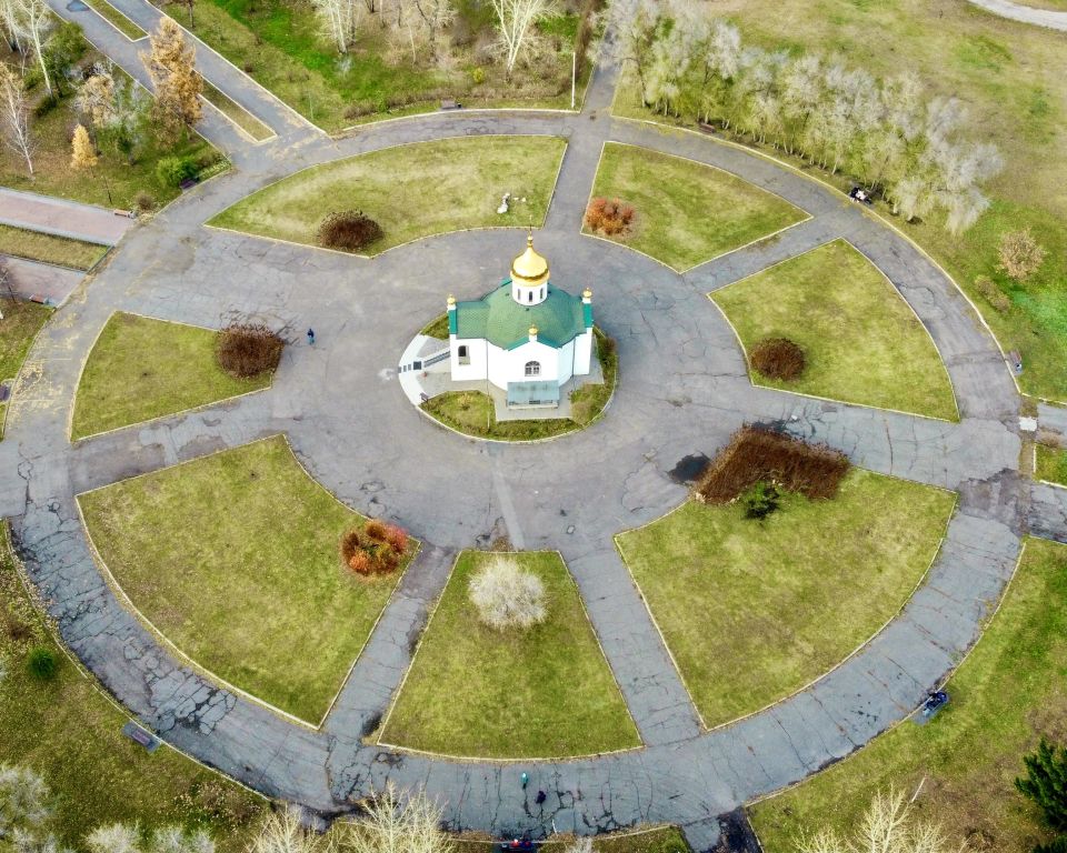 Часовня Илии Муромца, Красноярск (Красноярск, город, Красноярский край). общий вид в ландшафте, Вид с севера