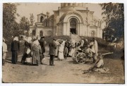 Церковь Успения Пресвятой Богородицы в Подблонье, Боковой фасад. Частная коллекция. Фото 1917 г.<br>, Марьина Горка, Пуховичский район, Беларусь, Минская область