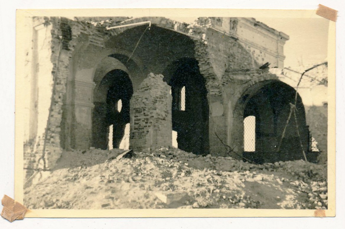 Фото 1943 г. с аукциона e-bay.de, архивная фотография. Церковь Николая Чудотворца, Пеньково (Старорусский район, Новгородская область)