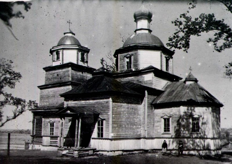 Церковь Николая Чудотворца, Огородня Кузьминичская (Добрушский район, Беларусь, Гомельская область). архивная фотография, Огородне-Кузьминичская Николаевская церковь 1836 года постройки, 18 сентября 1850 церковь была подожжена.