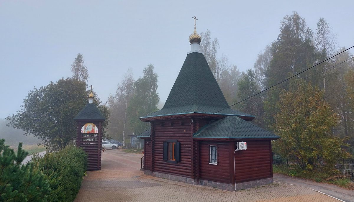 Церковь Воскресения Христова, Углово (Всеволожский район, Ленинградская область). общий вид в ландшафте