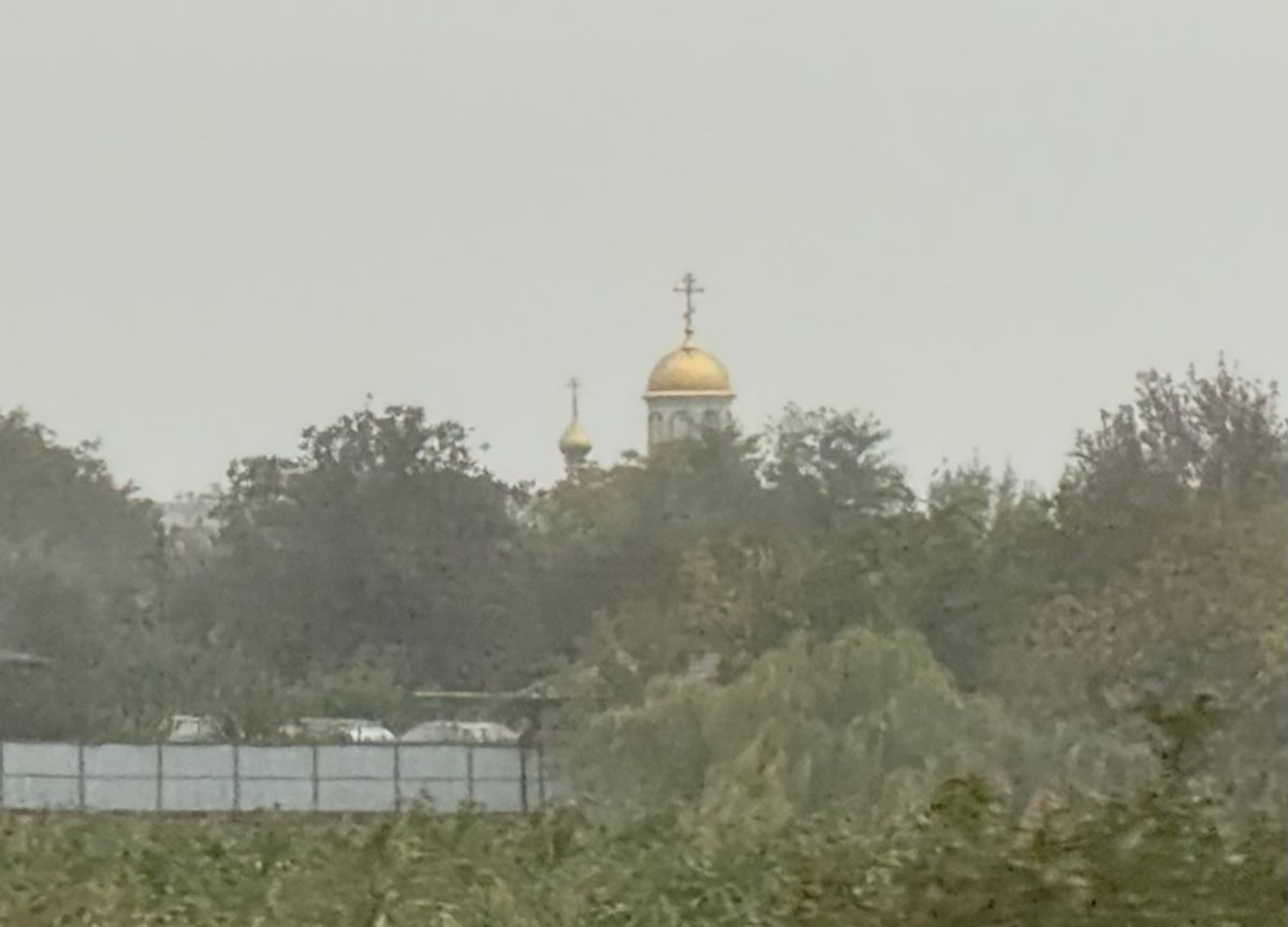 Церковь Георгия Победоносца, Калниболотская (Новопокровский район, Краснодарский край). дополнительная информация, Венчания церкви, вид через Терновку