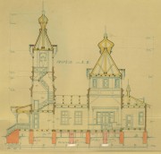 Церковь Троицы Живоначальной в Курганской, Проект церкви 1907 года<br>, Курган, Курган, город, Курганская область