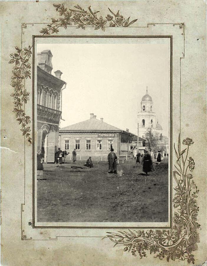 Собор Казанской иконы Божией Матери, Стерлитамак (Стерлитамак, город, Республика Башкортостан). архивная фотография, Почтовая открытка с паспарту нач. ХХ века.