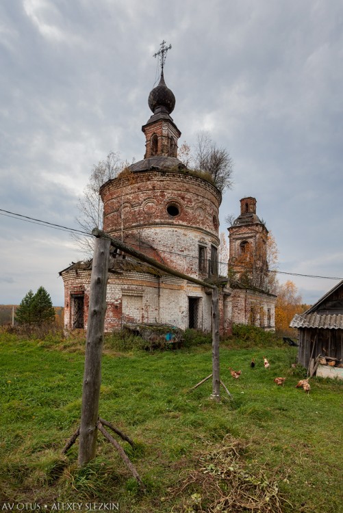 Церковь Воскресения Христова, Лужок (Буйский район, Костромская область). фасады