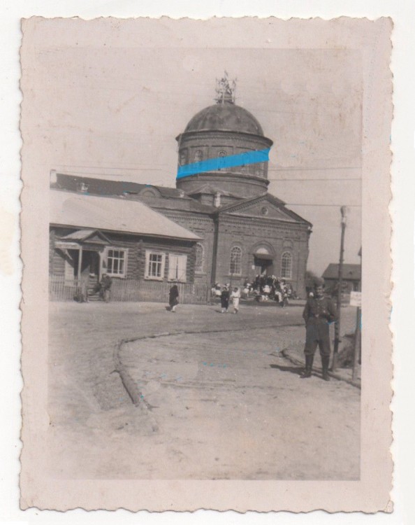 Хвастовичи. Церковь Успения Пресвятой Богородицы (старая). архивная фотография, Фото 1942 г. с аукциона e-bay.de