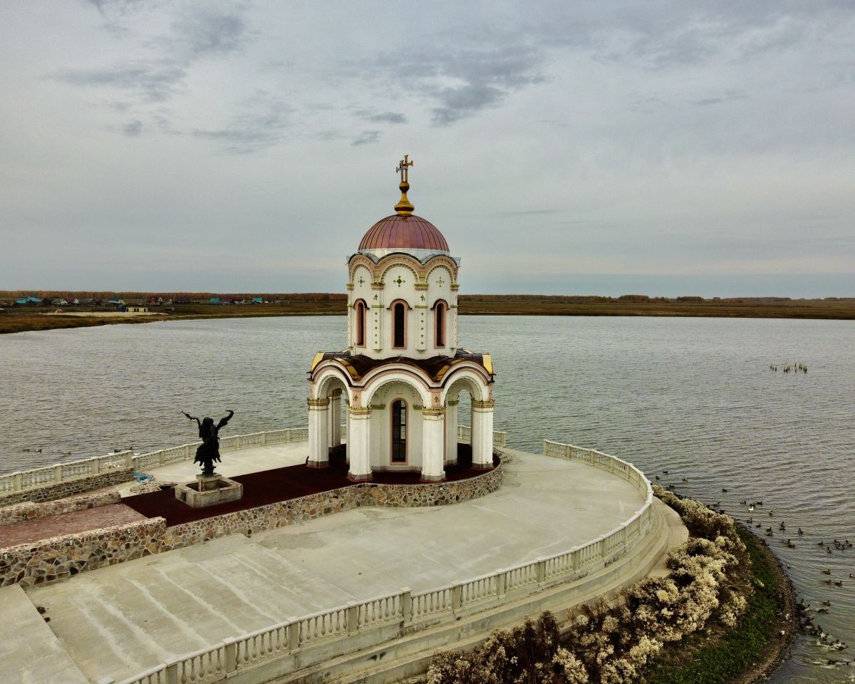 Часовня Петра и Февронии, Частоозерье (Частоозерский район, Курганская область). фасады, Вид с востока